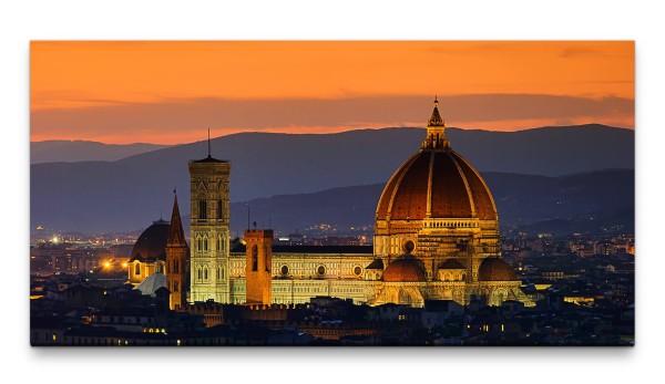Bilder XXL Kathedrale von Florenz 50x100cm Wandbild auf Leinwand