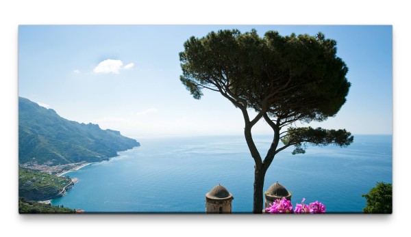 Bilder XXL Küste in Italien 50x100cm Wandbild auf Leinwand