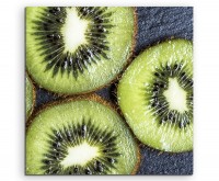 Food-Fotogradie – Aufgeschnittene Kiwi auf Leinwand