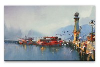Bilder XXL Fischerboote Wandbild auf Leinwand