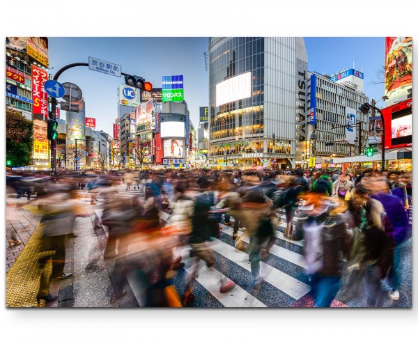 Menschen in Tokyo  Kreuzung - Leinwandbild