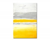 120x80cm Malerei Farben Kunstwerk grau/gelb abstrakt