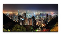 Bilder XXL Hong Kong Skyline 50x100cm Wandbild auf Leinwand