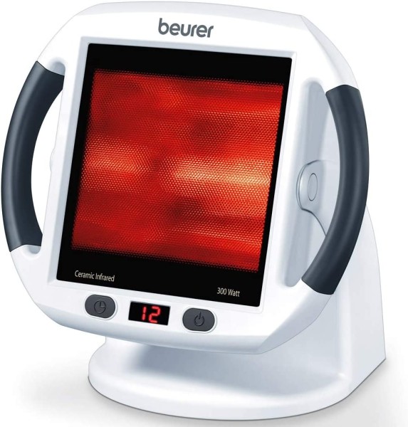 BEURER IL 50 Infrarot- Wärmestrahler, Infrarotlampe mit 300 Watt zur Behandlung von Erkältungen und Muskelverspannungen - Wärmestrahler, Infrarotlampe, Medizinprodukt, Rotlicht 