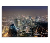 120x80cm Wandbild Istanbul Skyline Gebäude modern Lichter Nacht