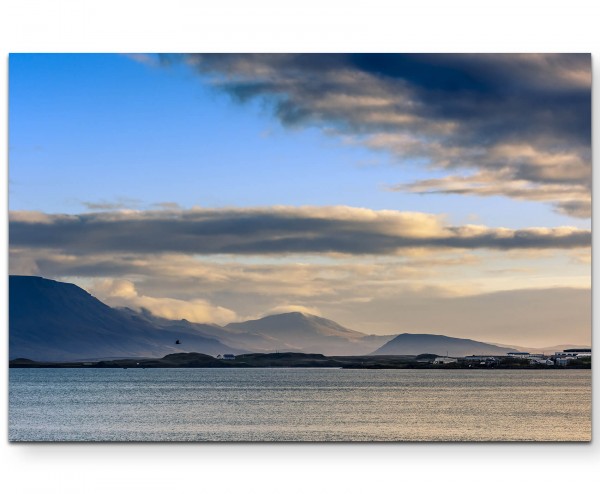 Fjordlandschaft in Island - Leinwandbild