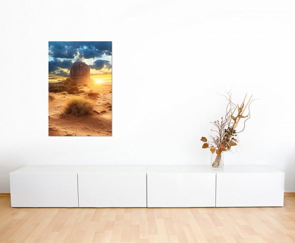 120x60cm Amerika Landschaft Sonnenuntergang Fels