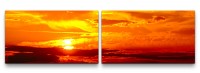 Landschaft mit Sonnenuntergang Wandbild in verschiedenen Größen