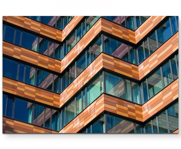 Abstrakte Architektur Glasfenster - Leinwandbild