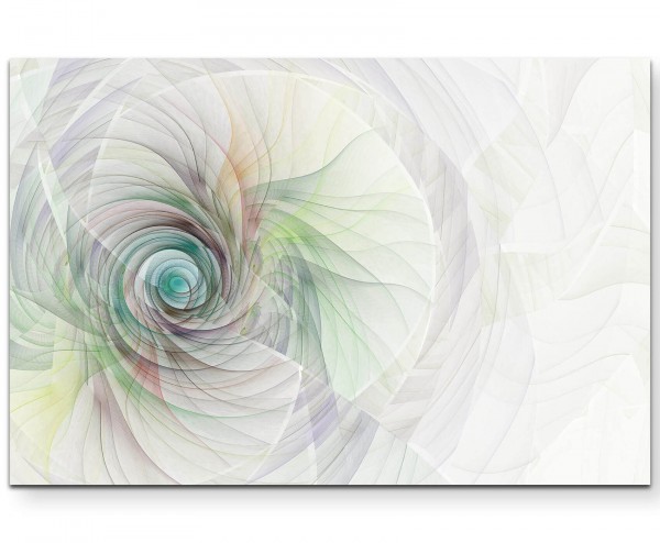 Abstraktes Bild Spirale aus feinen bunten Linien - Leinwandbild