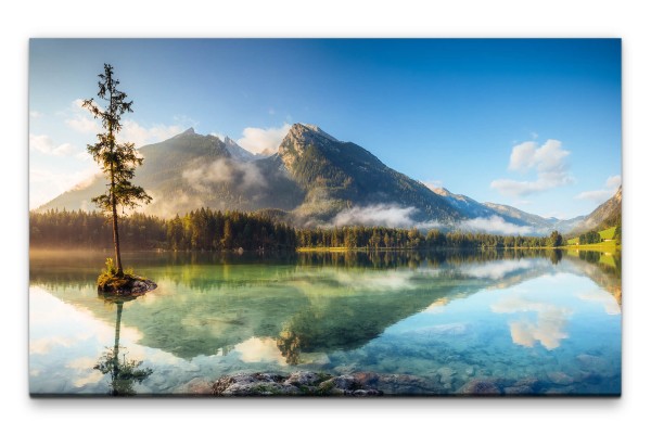 Bilder XXL See in den Alpen Wandbild auf Leinwand