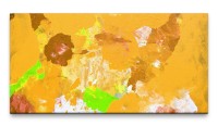 Bilder XXL Abstrakt in Orange 50x100cm Wandbild auf Leinwand