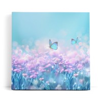 Schmetterling Wiese Blau Frühling Sommerwiese Fotokunst