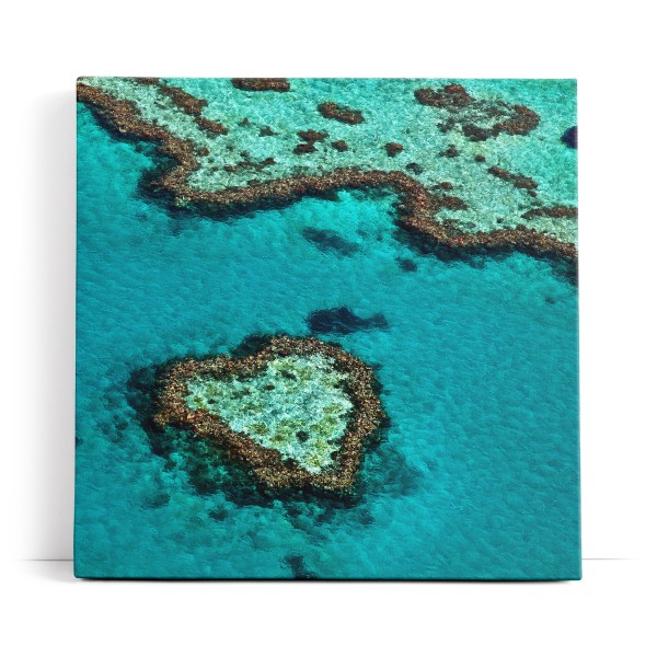 Insel in Herzform Malediven Türkis Meer Herz
