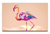 Bilder XXL Flamingo Bunt Wandbild auf Leinwand