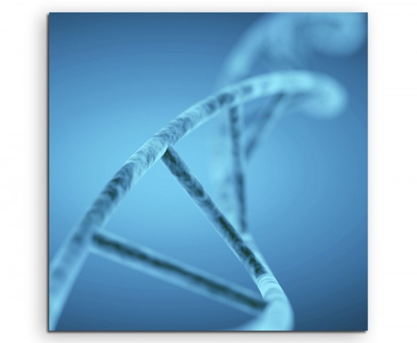 Illustration  Blauer DNA Strang 3D auf Leinwand exklusives Wandbild moderne Fotografie für ihre Wan