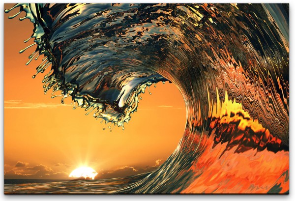 Wellen im Ozean Wandbild in verschiedenen Größen