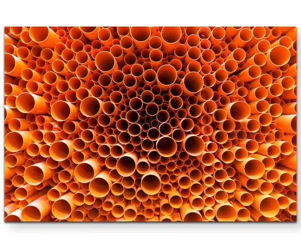 Abstrakt PVC-Rohre - Leinwandbild