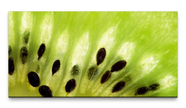 Bilder XXL Kiwi grün 50x100cm Wandbild auf Leinwand