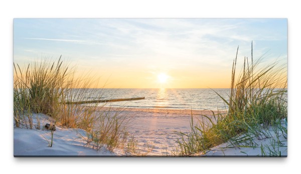 Bilder XXL Ostseestrand 50x100cm Wandbild auf Leinwand