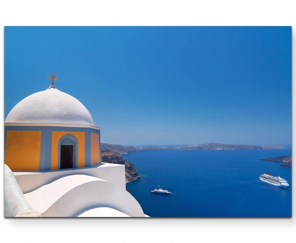 Fotografie Kirche auf Santorini - Leinwandbild