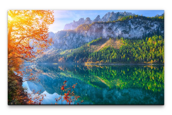 Bilder XXL Goldener Herbst Wandbild auf Leinwand