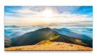 Bilder XXL Berge in den Wolken 50x100cm Wandbild auf Leinwand