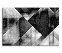 120x80cm Wandbild Hintergrund Geometrie abstrakt schwarz weiß