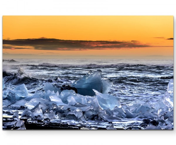 Jokusarlon Island  Landschaft im Eis - Leinwandbild