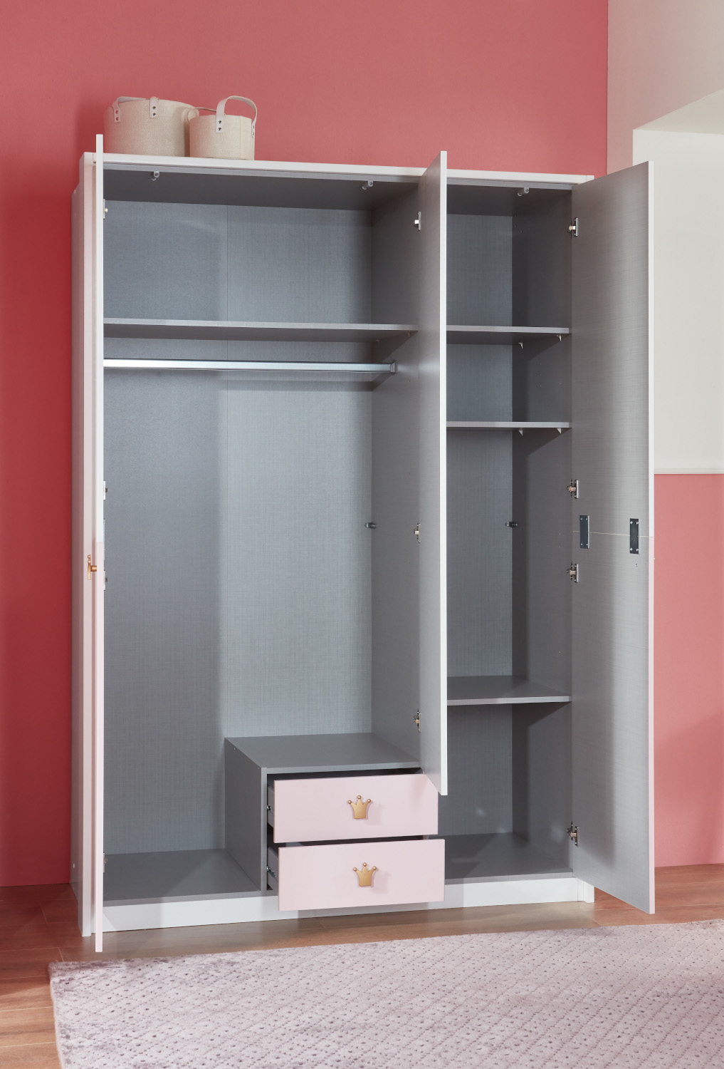 7 Teile Babyzimmer Cindy mit 3 türigem Schrank von Wimex | Möbel Direkt