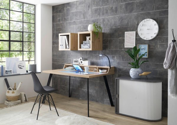 Büromöbel 4 Teile Big Office in Asteiche, Graphit und Weiß von Mäusbacher Home Office +++ möbel-direkt +++ schnell und günstig