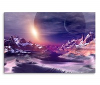 120x80cm Wandbild Computerkunstwerk Alien Planet