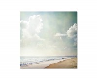 80x80cm Strand Meer Wasser Wolkenhimmel