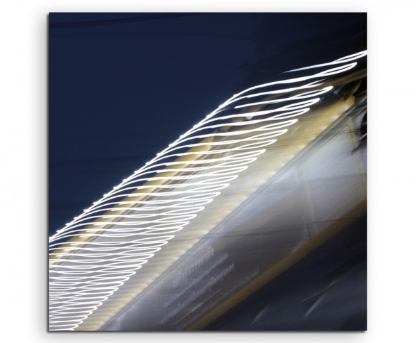 Künstlerische Fotografie Straßenlicht bei Bewegung auf Leinwand exklusives Wandbild moderne Fotog