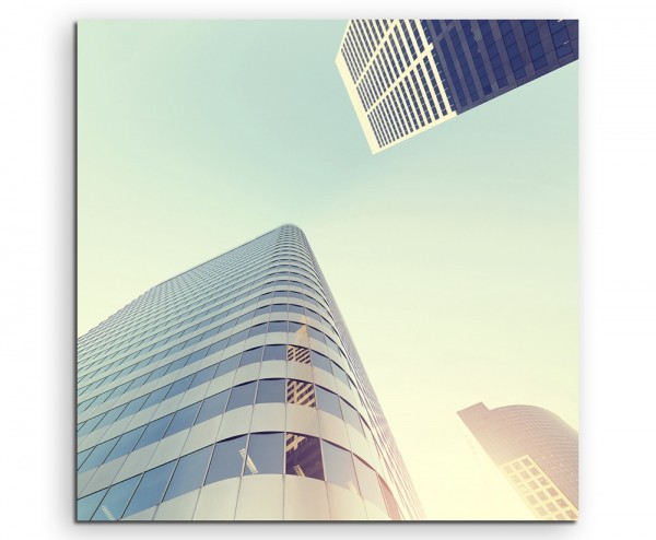 Architektur Fotografie Minimalistische Wolkenkratzer, Denver auf Leinwand exklusives Wandbild mode