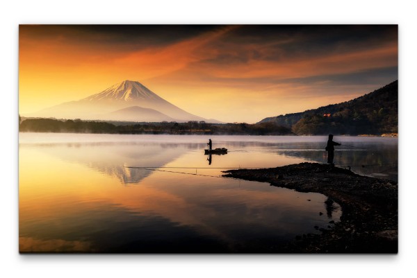 Bilder XXL Japanischer Berg Wandbild auf Leinwand