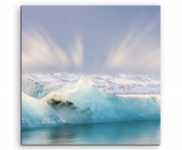Landschaftsfotografie – Jokulsarlon Gletscher, Island auf Leinwand