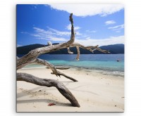 Landschaftsfotografie Strand der Insel Li-Pe auf Leinwand exklusives Wandbild moderne Fotografie f