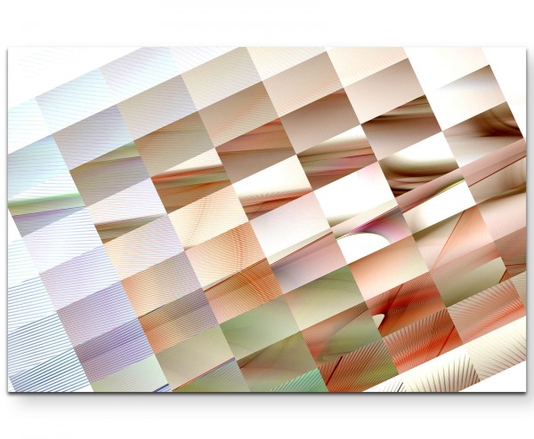 Abstraktes Bild  Vierecke in verschiedenen Farben - Leinwandbild