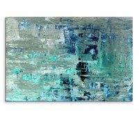 120x80cm Wandbild Kunstmalerei blau grün abstrakt