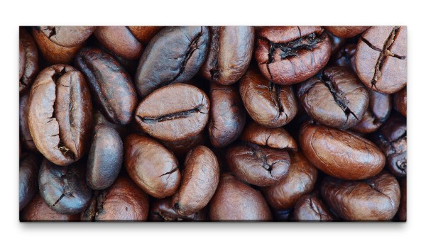Bilder XXL braune Kaffeebohnen 50x100cm Wandbild auf Leinwand