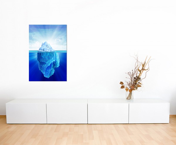 120x60cm Meer Eisberg Unterwasser