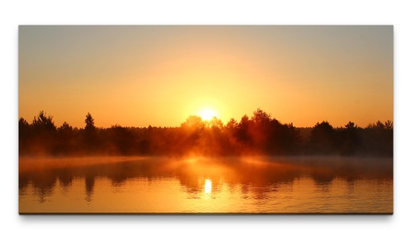 Bilder XXL Dämmerung 50x100cm Wandbild auf Leinwand