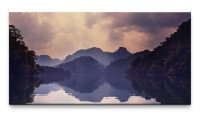 Bilder XXL Seenlandschaft 50x100cm Wandbild auf Leinwand