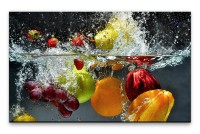 Bilder XXL Obst im Wasser Wandbild auf Leinwand