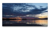 Bilder XXL Sonnenuntergang am Wasser 50x100cm Wandbild auf Leinwand