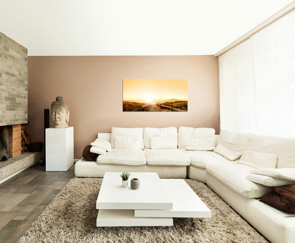 120x60cm Strand Meer Sonnenuntergang Landschaft