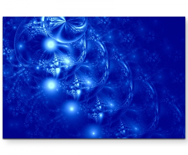 kreatives Design Glaskugeln in Blau - Leinwandbild