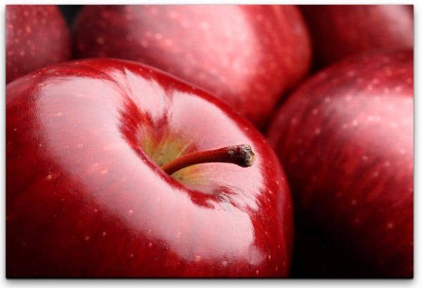 rote Äpfel Nahaufnahme Wandbild in verschiedenen Größen