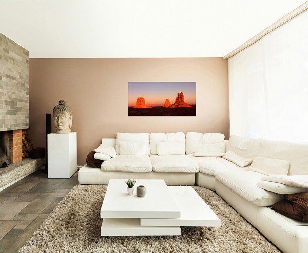 120x60cm USA Monument Valley Felsen Abendrot